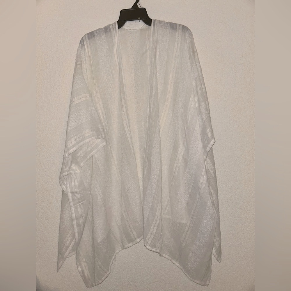 Cream Swim Coverup with Flowing Fabric